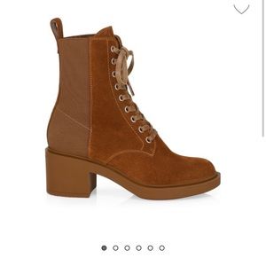 Gianvito Rossi Rib-knit suede booties